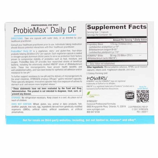 ProbioMax Daily DF 30 Billion CFU, XYM